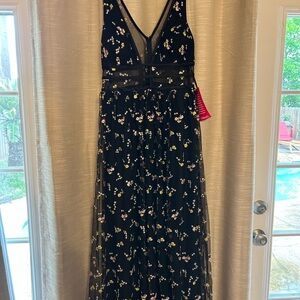 Floral Black Maxi Dress